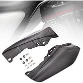 Kiwi Master Mid-Frame Air Deflectors for 2009-2024 Harley Touring Trike | Electra/Street/Tri/Road Glide Accessories Heat Shield, Smoked, Pair