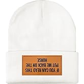If You Can Read This Put Me Back On My Horse Beanie Hat-Horse Back Riding Gifts for Girls, for Horse Lovers