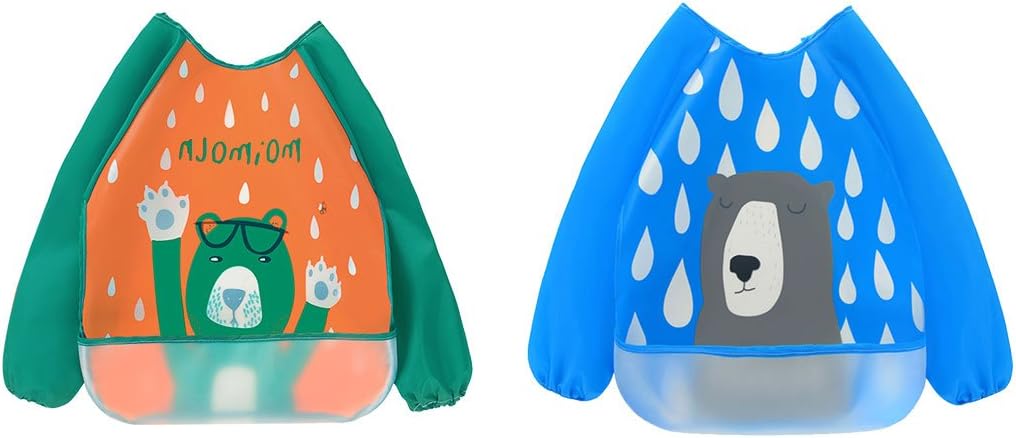 Irypulse Enfant Blouse Tablier De Peinture Impermeable Manches Longues Couverture Complete Pour Peindre Jouer Manger Bavoir D Alimentation Lavable Leger Pour Enfant Bebe Bleu S Jeux Et Jouets Loisirs Creatifs Centroarco Com