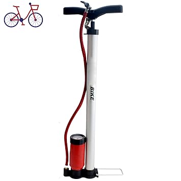Smartweb HOCHDRUCK Fahrradpumpe für alle Ventile Sport Luftpumpe Standpumpe inklusive Manometer Fußpumpe Pumpe