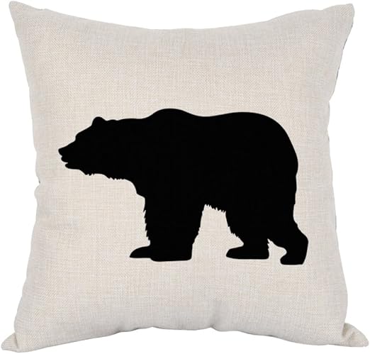 Amazon Com Moslion Bear Pillow Home Decor Throw Pillow Cover