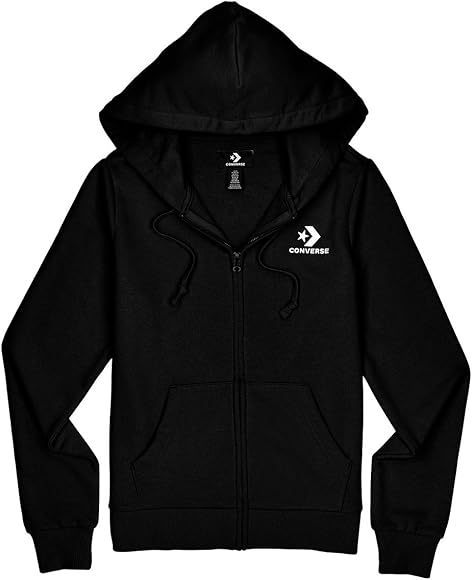 womens black converse hoodie