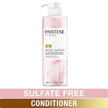 Amazon Com Pantene Sulfate Free Conditioner Paraben And Dye Free Pro V Blends Soothing Rose Water 17 9 Fl Oz Beauty