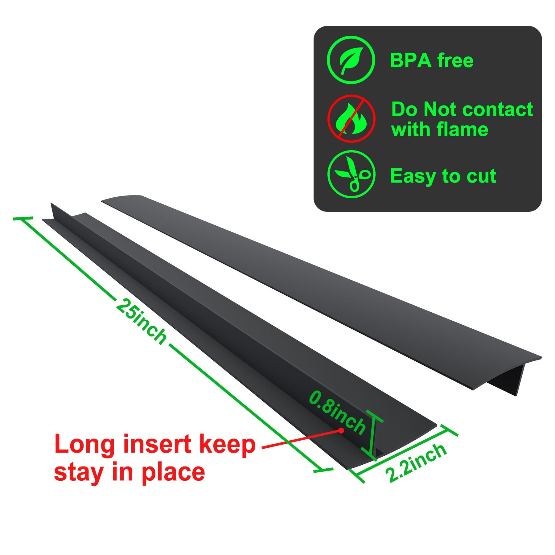 Silicone Stove Counter Gap Cover / Filler by Kindga 25