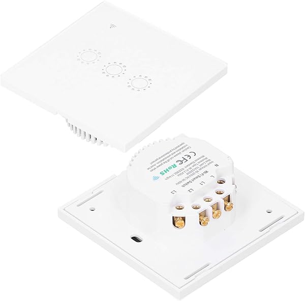 Smart Switch Smart WiFi Light Switch Funciona con Alexa Echo dot Google Home IFTTT Roqi y iOS Siri corriente nominal de 10A certificacin de producto CE FCC y ROHS enchufe del Reino Unido mate