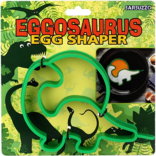 Barbuzzo Eggosaurus Egg Shaper - Nonstick Silicone Apatosaurus Shaped Dinosaur Egg and Pancake Mold, Green - Kitchen Cooking Accessory - Jurassic Breakfast Egg Cooking Mold