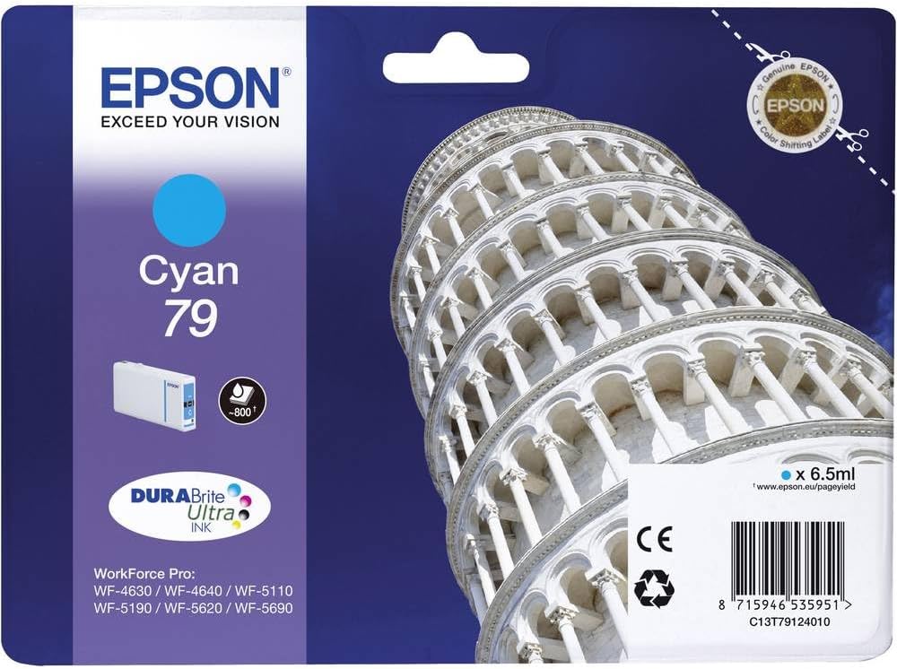 Epson 79 Cyan DURABrite Ultra Ink Cartridge Genuine for WorkForce Pro
