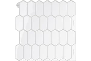 GRIPRO Peel and Stick Backsplash – Wall Tile for Kitchen Backsplash 12"x12" Hexagonal Self-Adhesive Backsplash Tile for Kitch