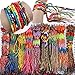 Meily 50pcs Wholesale Jewelry Lot Braid Strands Friendship Cords Handmade Bracelets Colorful
