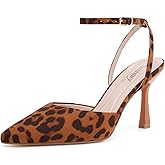 Susanny Heels for Women Stiletto Closed Pointed Toe Backless Dress Shoes High Heels Sexy Kitten Pumps Wedding Guest Party Dance Prom Dressy Comfort Shoes