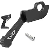 STMU RC Transmitter Steering Wheel Trigger，Alloy Steering Wheel TriggerOne Hand Control Accessory Adapter Two Colors to Choose from for Dumbo DUMBORC DDF-350 Remote Control Upgrade Parts (Black)