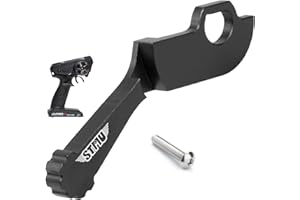 STMU RC Transmitter Steering Wheel Trigger，Alloy Steering Wheel TriggerOne Hand Control Accessory Adapter Two Colors to Choose from for Dumbo DUMBORC DDF-350 Remote Control Upgrade Parts (Black)