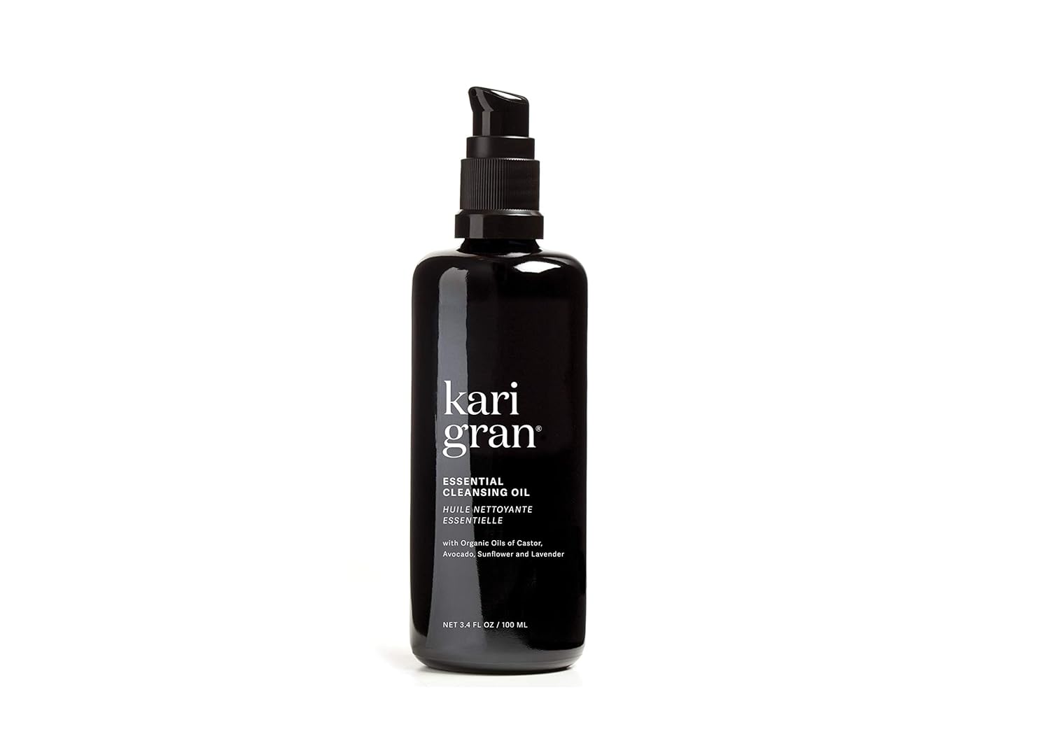 Kari Gran – Organic Everyday Cleansing Oil for All Skin Types, Natural Ingredients (Castor, Avocado, Lavender Oils) for Smooth and Hydrated Skin -100 ml