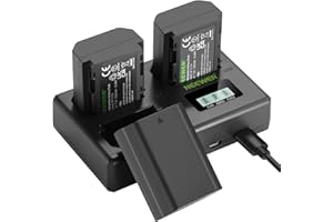 NEEWER Replacement Battery and Charger Set for NP-FZ100, 3 Pack 2280mAh Battery&Triple Slot USB Charger, Compatible with Sony