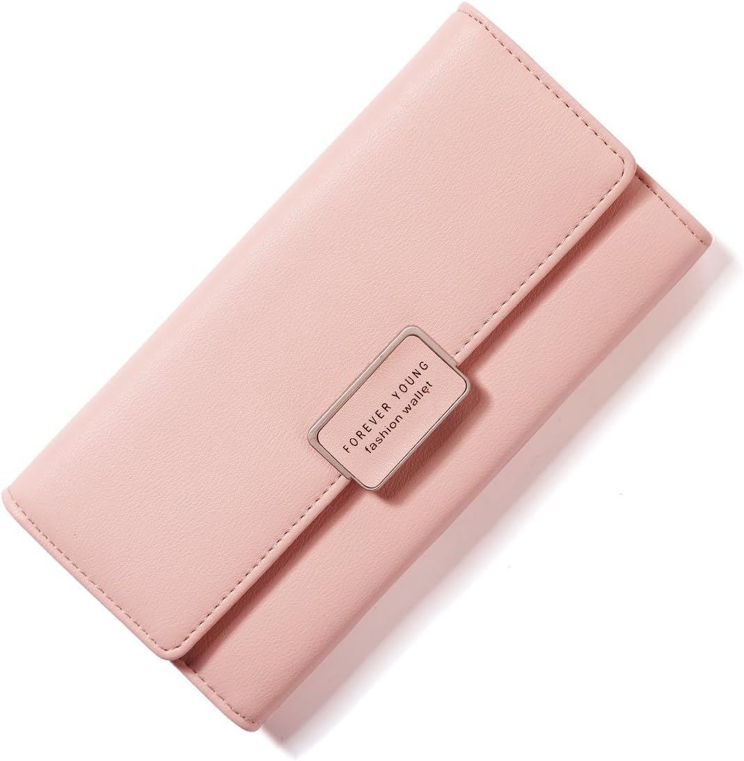 AOLINER Women RFID Blocking Multi Card Organizer Wallet for Women Purse