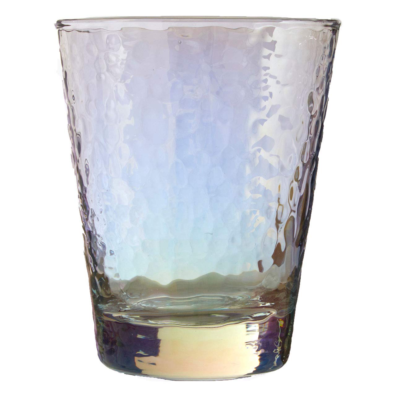 Aurora Glass Tumblers, Hammered/Iridescent Lustre, 345ml, Set of 4
