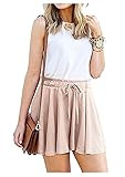 Durcoo Women Summer Shorts Drawstring Elastic Waist