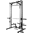 RitFit Smith Machine Power Rack with LAT-Pull Down System, Landmine, Barbell Bar, Plate Storage Pegs and More Training Attachment