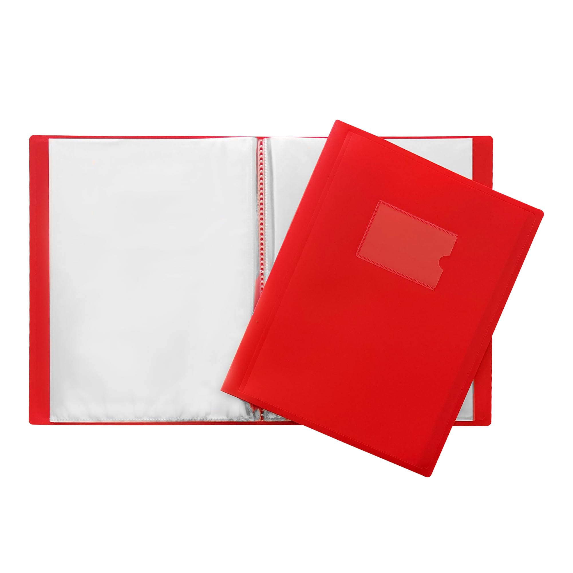Janrax A4 Red Flexible Cover 80 Pocket Display Book - Presentation Folder