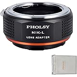 PHOLSY Lens Mount Adapter Nikon F to L Compatible with Nikon F (AI AIS AF AF-I AFS) Lens to Leica L Mount Camera Body Compati