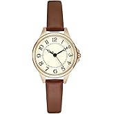 BESTKANG Women's Fashion Leather Strap Watch Easy - Read Dial Casual Quartz Wristwatch Waterproof Watch Women's Small Wrist Watch