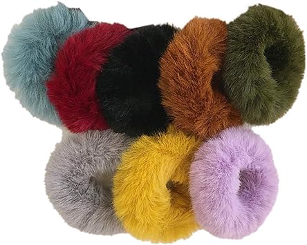 6 Pc Insieme Di Eco Pelliccia I Capelli Fuzzy Titolari Dei Capelli Scrunchies Coda Di Cavallo Elastico Capelli Anello Di Accessori Copricapo Per Le Donne Colori Casuali Amazon It Bellezza