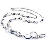 LUXIANDA elegance Badge Lanyards ID Necklaces ID Badge Holder for,nurses and other OL Stainless steel chain