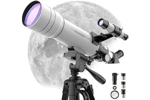 FOKOOS Telescope for Adults and Kids, 70mm Aperture 400mm High Powered Astronomical Telescope (20X-333X), Portable Tripod, Phone Holder, Astronomy Birthday Gift for Adults Kids and Beginners, Wireless Remote