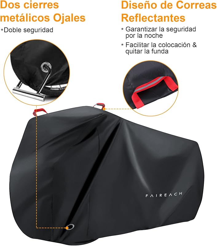 Funda bici exterior impermeable, Anti UV Lluvia Nieve Polvo, 210D Oxford