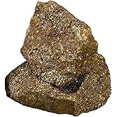 BTMDECOR 2 Pieces Pyrite Raw Crystals and Healing Stones, Natural Rocks for Tumbling and DIY Raw Stones and Crystals