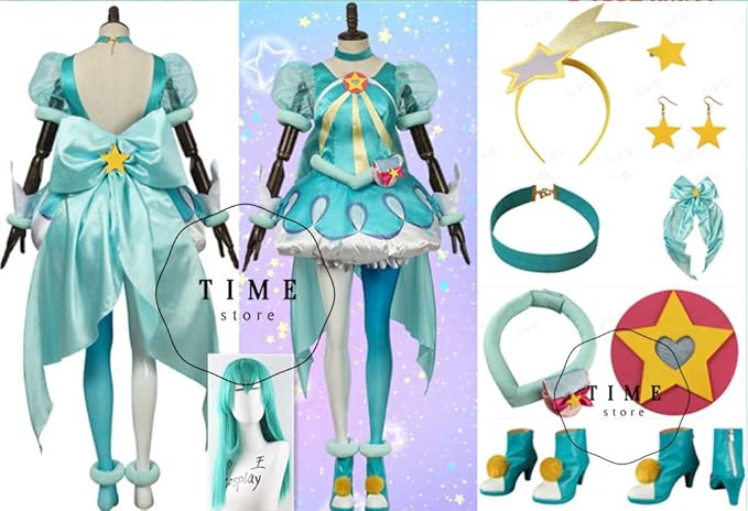 Amazon スター トゥインクル プリキュア 羽衣ララ キュアミルキー コスプレ衣装 全セット ウィッグ 靴追加可 コスプレ 仮装 通販