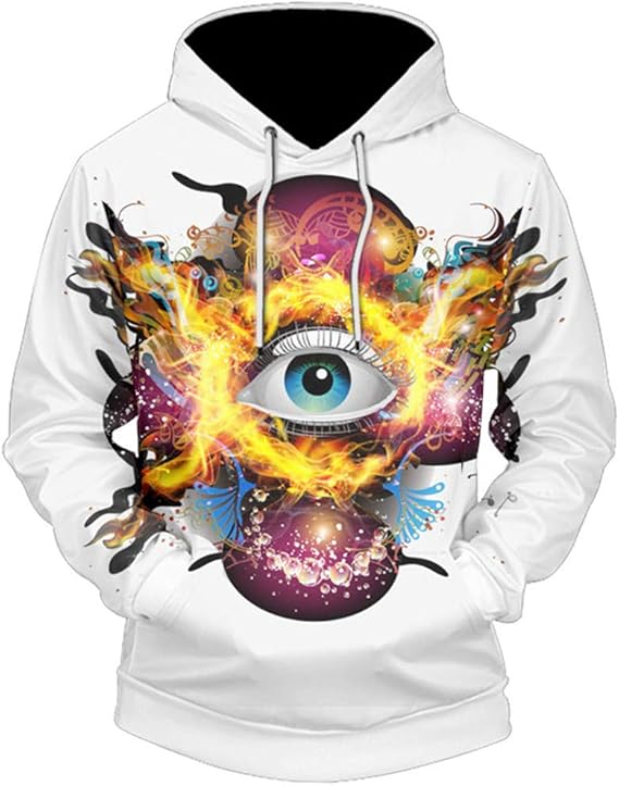 Monssiranth Printed 3D Psychedelic Eye Hoodies Harajuku Hip Hop Men Sweatshirts Long Sleeve