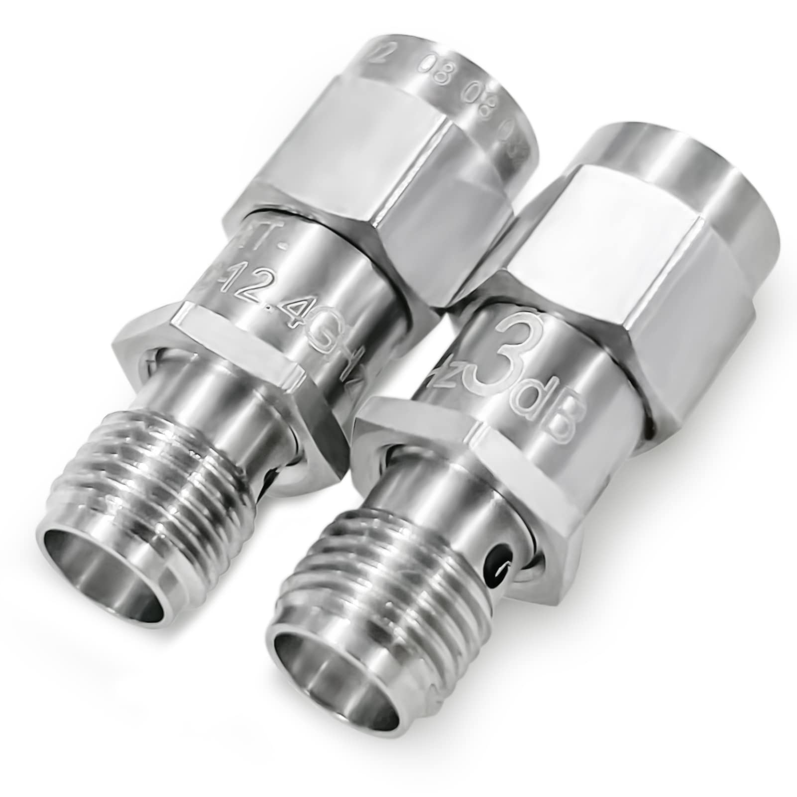 12.4GHz 3dB SMA Attenuator, 50Ohm 2W SMA Male to Female In-Line Coaxial RF Attenuator 2PCS