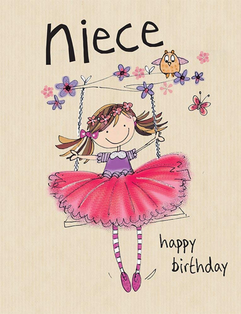 Piccadilly Greetings Traditional Birthday Card Niece - 8 x 6 inches