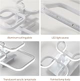Comely Modern LED Ceiling Light White Squares Design 60W 6750LM 6500K view 9