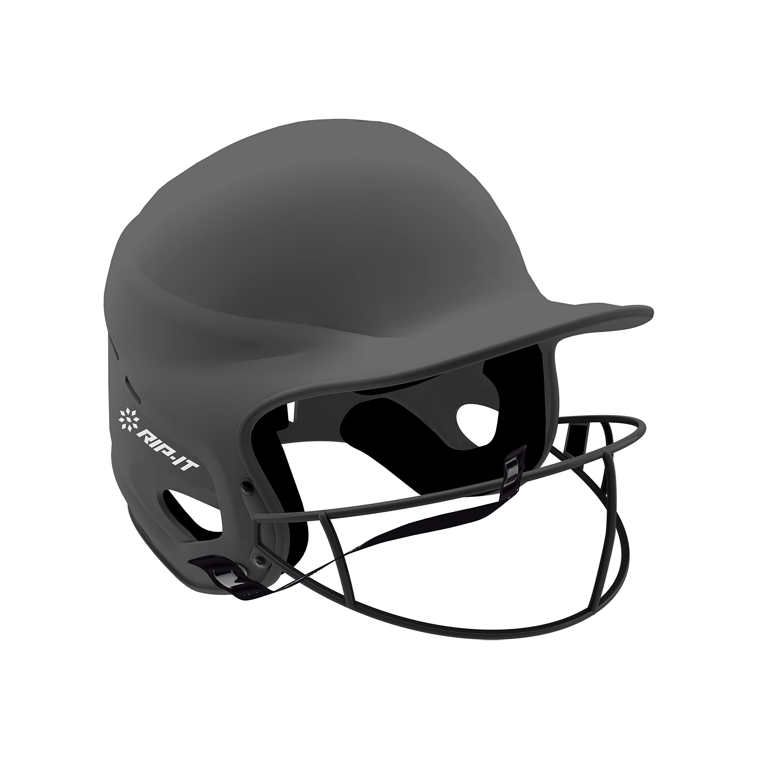 RIP-IT | Vision Pro Softball Batting Helmet | Matte | Charcoal M/L | Lightweight Women's Sport Equipment Image
