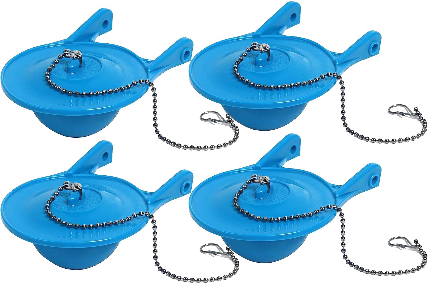 Photo 1 of 3 Inch Toilet Flapper Replacement Compatible with Gerber 99-788, Easy to Install with 2 Toilet Handle & Stainless Chain, Long Lasting Rubber Toliet Flapper, Blue(4PCS)