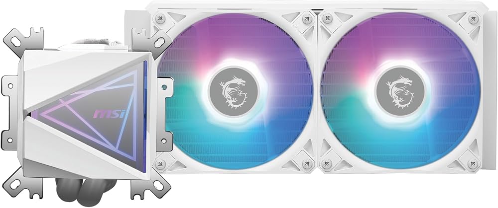 MSI MAG I240 White AIO CPU Cooler ARGB Split-Flow Radiator