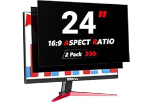 [2 Pack] 24 Inch Computer Privacy Screen for 16:9 Aspect Ratio Widescreen Monitor, Blue Light Eye Protection Anti Glare Compu