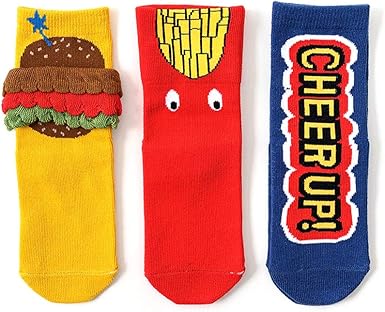 Manyo 3 Pairs Chaussette Haute Bebe Chaussettes Motif Hamburger Chaussettes Bebe Chaudes Hiver Cadeau Bapteme Nouveau Nes L 7 9 Ans Amazon Fr Vetements Et Accessoires