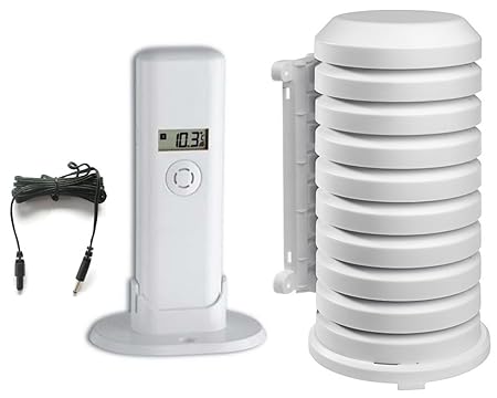 Funk-Kabel-Temperatursender mit Wetterschutzgehäuse TFA 30.3181.IT + TFA 98.1114.02 Temperatursensor