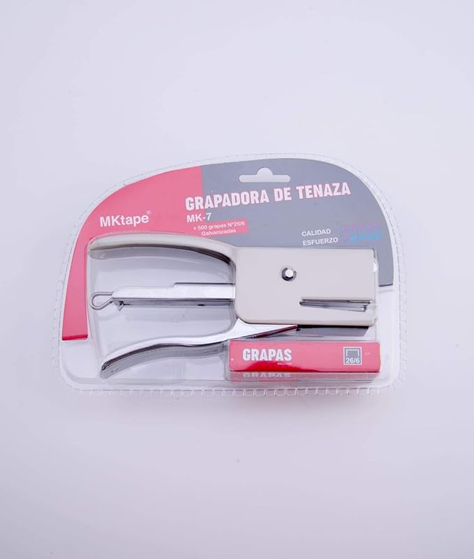GRAPADORA TENAZA MK7 BLANCA + CAJA GRAPAS N26/6: Amazon.es: Oficina y papelería