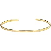 Hammered Signature Cuff in Solid Sterling Silver, Gold, and Rose Gold Fill; Handmade and Hand Textured Bracelet for Women by Lotus Stone Design