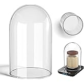 Large Glass Dome for MENGBEI Sourdough Starter Warmer, Warming Heating Pad Cover Sour Dough Starter Fits Jars 24oz 34oz 40oz (7.87" * 5.12")