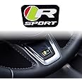ARKOSKNIGHT R-dynamic Sports 3D Badge,Car Body Trunk Fender Front Grille R-SPORT R S Emblem Logo Sticker,Special Vechicle Symbol Compatible with Jagvar Accessories(R-SPORTS)