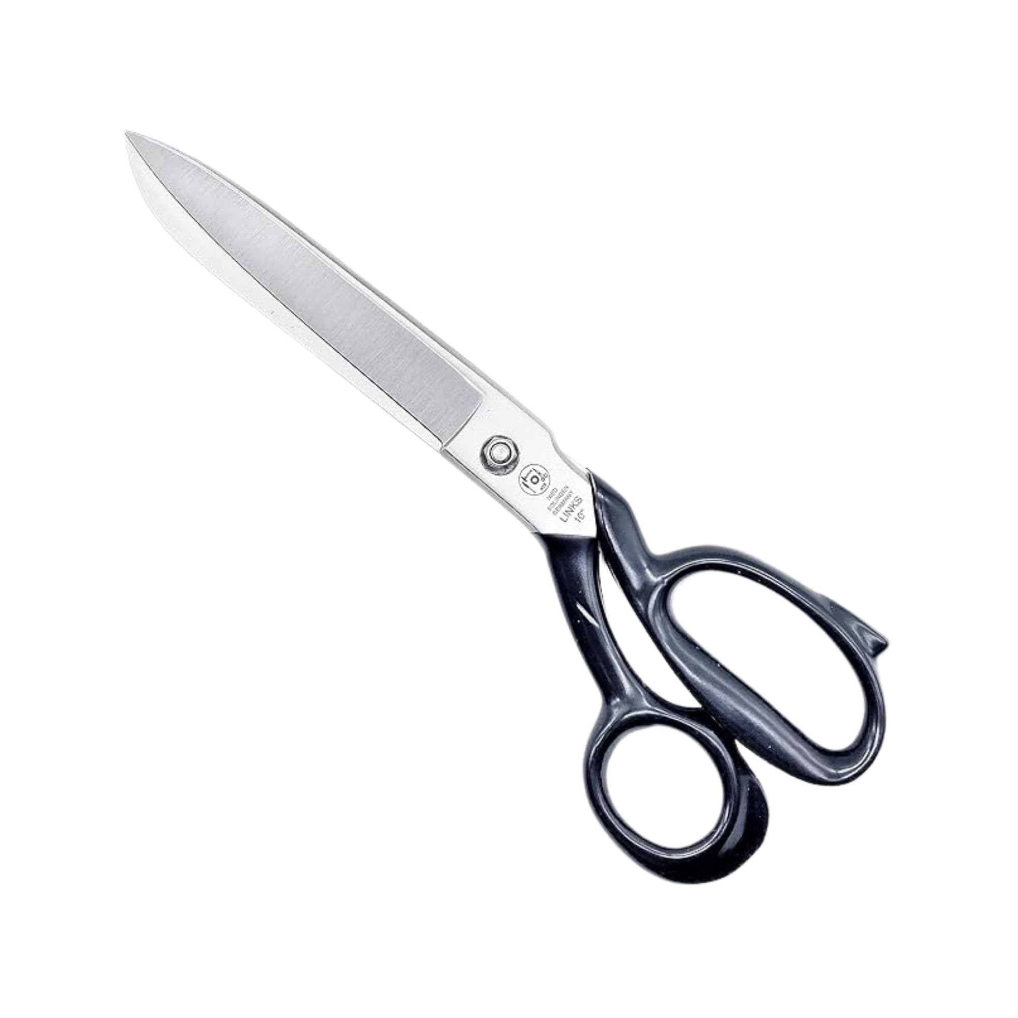 NTS Dressmaking Scissors for Left-Handed Users, Fabric Scissors, Textile Scissors, Blue Pleated, Left-Handed Scissors, 10.0 Inches (26 cm), Made of Forged Carbon Steel C60