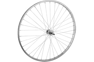 WheelMaster Rear Bicycle Wheel 26 x 1 3/8 36H, Steel, Bolt On, Silver, 5/6 Sp Freewheel