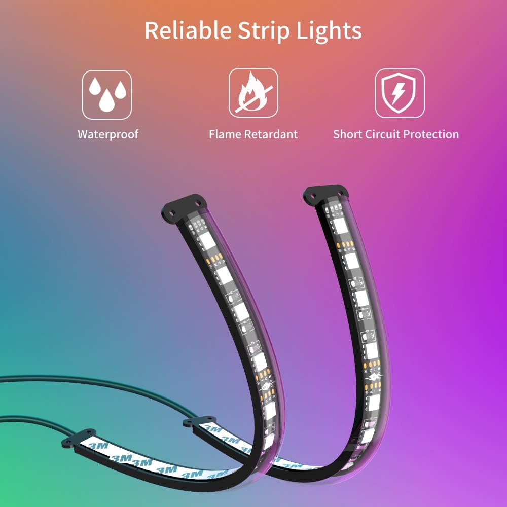 Govee Interior Car Lights, Upgraded 2-in-1 Design 48 LEDs Car LED Strip Lights with Remote and Control Box, Music Sync Under Dash Car Lighting with 32 Colors for Various Car, Car Charger Included, 12V: Automotive