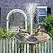 CONXWAN Solar Fountain Pump with Battery Backup, Free Standing 2.5W Bird Bath Fountain Solar Panel Kit Water Pump for Birdbath, Pond, Pool,Garden and Lawn