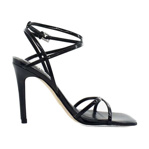 CALVIN KLEIN WOMEN’S TEGIN HEELED SANDAL, BLACK, 7.5